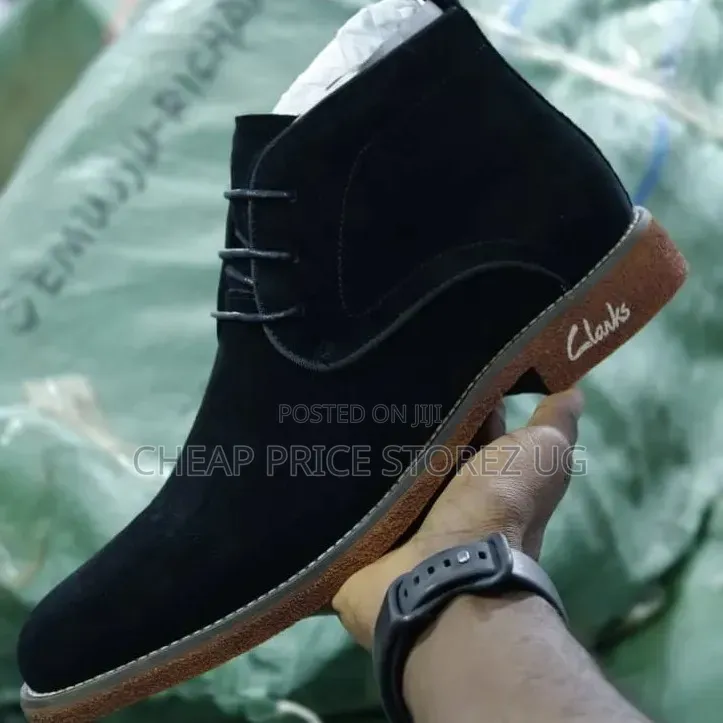  Man's Black Suede Boots for Man