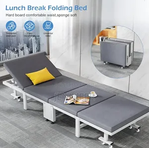 Portable Foldable Bed With 6-Position Backrest