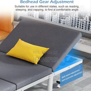Portable Foldable Bed With 6-Position Backrest