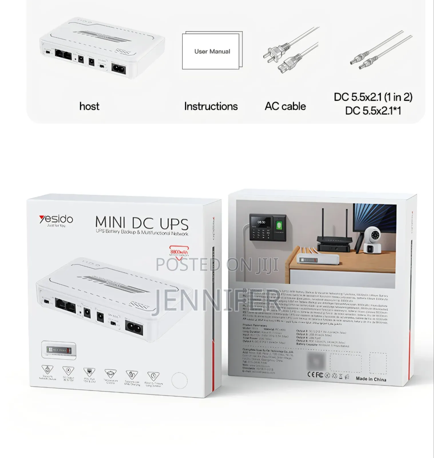 Yesido Mini DC UPS (Model YP74K / YP74E)