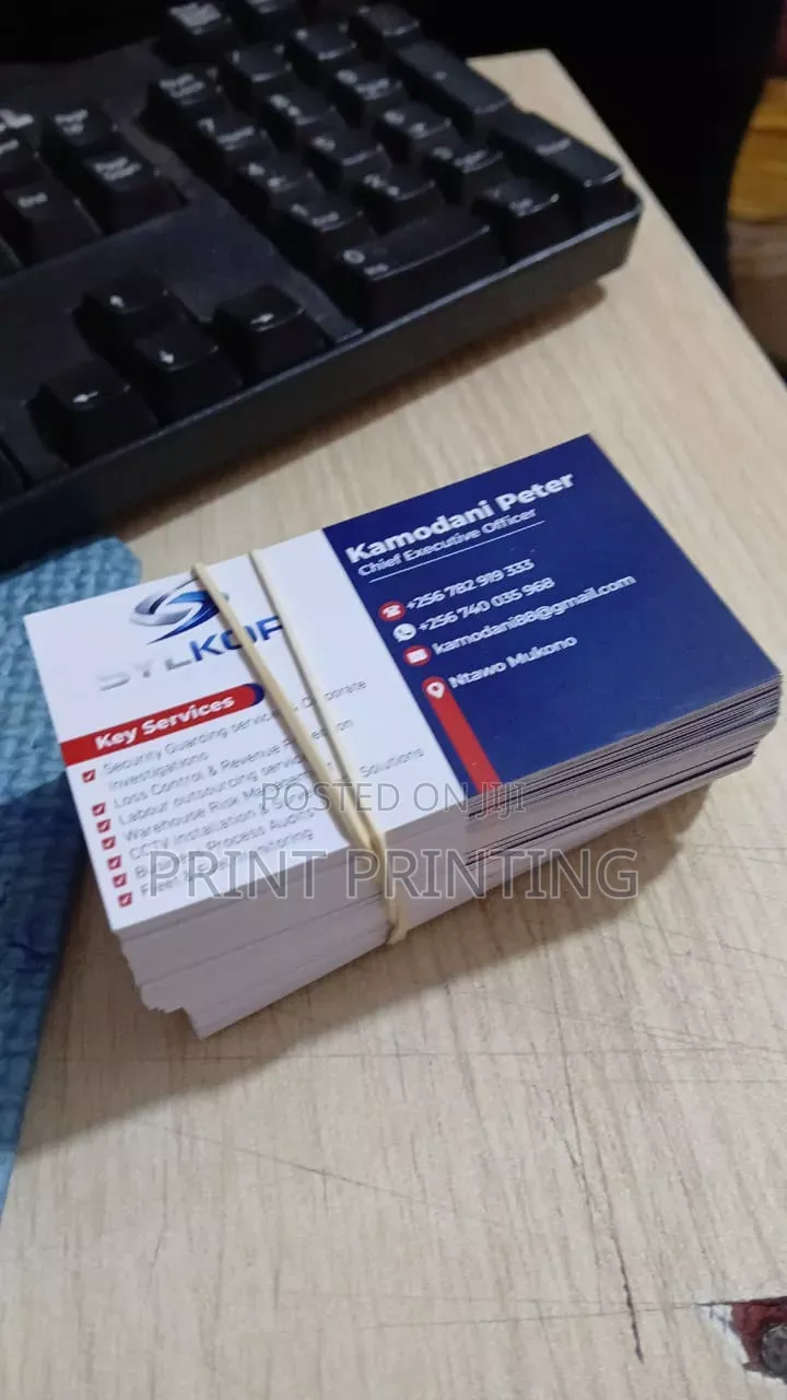 Company Business Cards Single Sided
