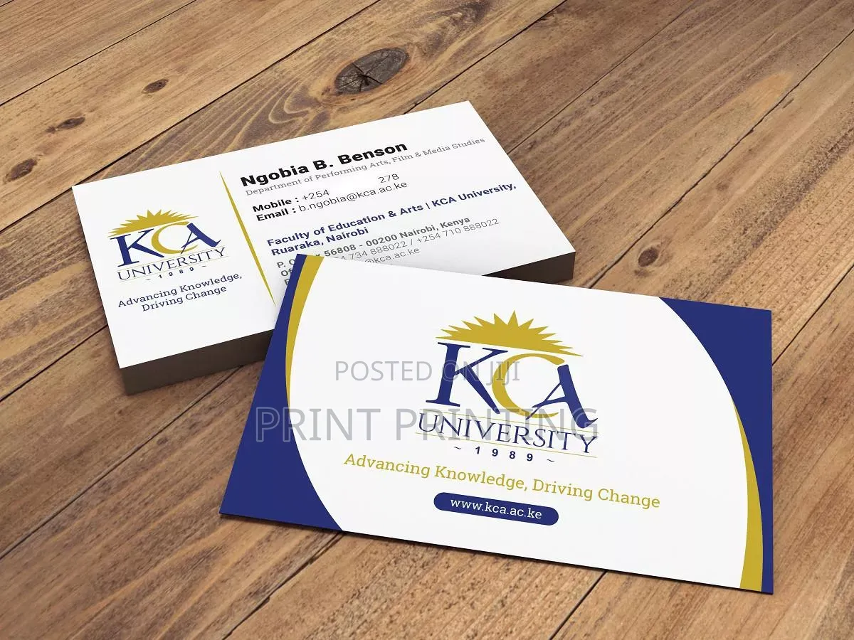 Company Business Cards Single Sided