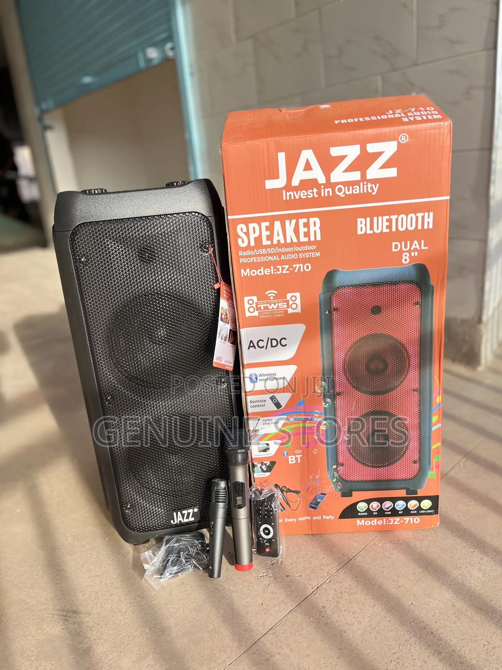 Jazz Portable Rechargeable Speaker 8”