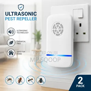 2PCS Ultrasonic Insect Repellent Pest Repeller – UK Plug, White