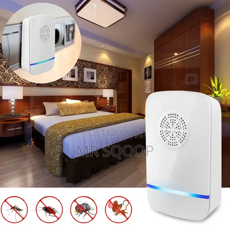 2PCS Ultrasonic Insect Repellent Pest Repeller – UK Plug, White