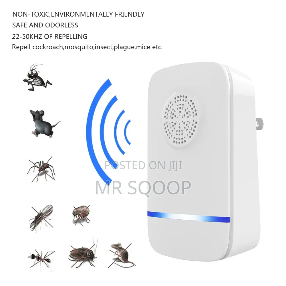 2PCS Ultrasonic Insect Repellent Pest Repeller – UK Plug, White