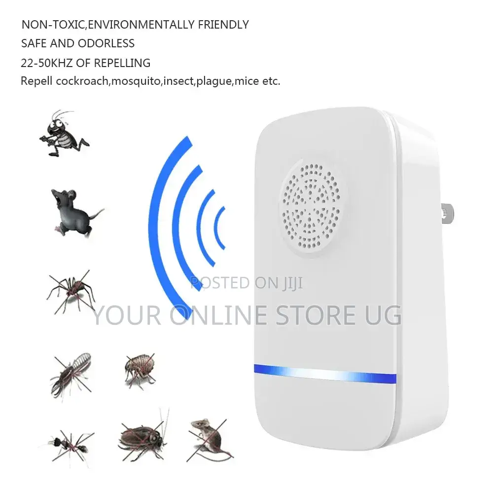 2PCS Ultrasonic Insect Repellent Pest Repeller – UK Plug, White