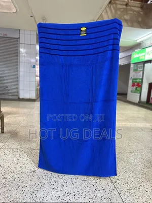 Large Royal Blue 100% Cotton Bath Towel