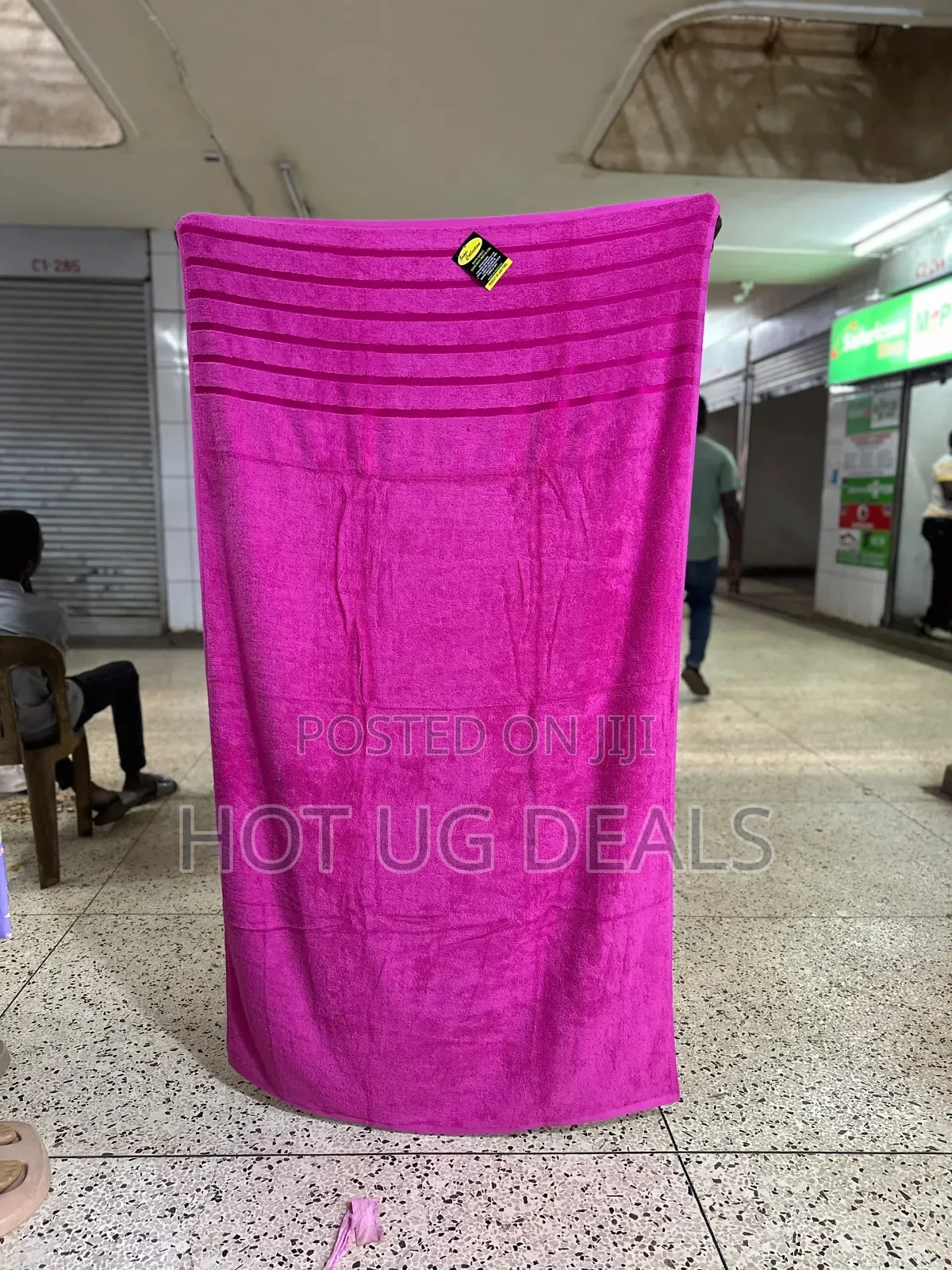 Super Cotton Large Bath Towel (Pink) | Ultra Absorbent 90cm X 150cm