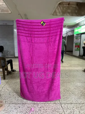 Super Cotton Large Bath Towel (Pink) | Ultra Absorbent 90cm X 150cm