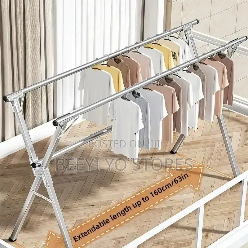 Extendable Stainless Steel X-Frame Laundry Drying Rack
​Key Features