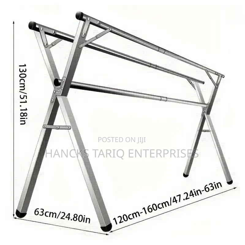 Extendable Stainless Steel X-Frame Laundry Drying Rack
​Key Features