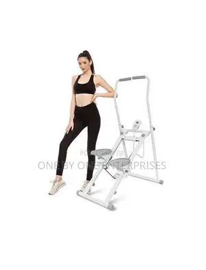 Foldable Vertical Stair Climber and Cardio Exercise Machine