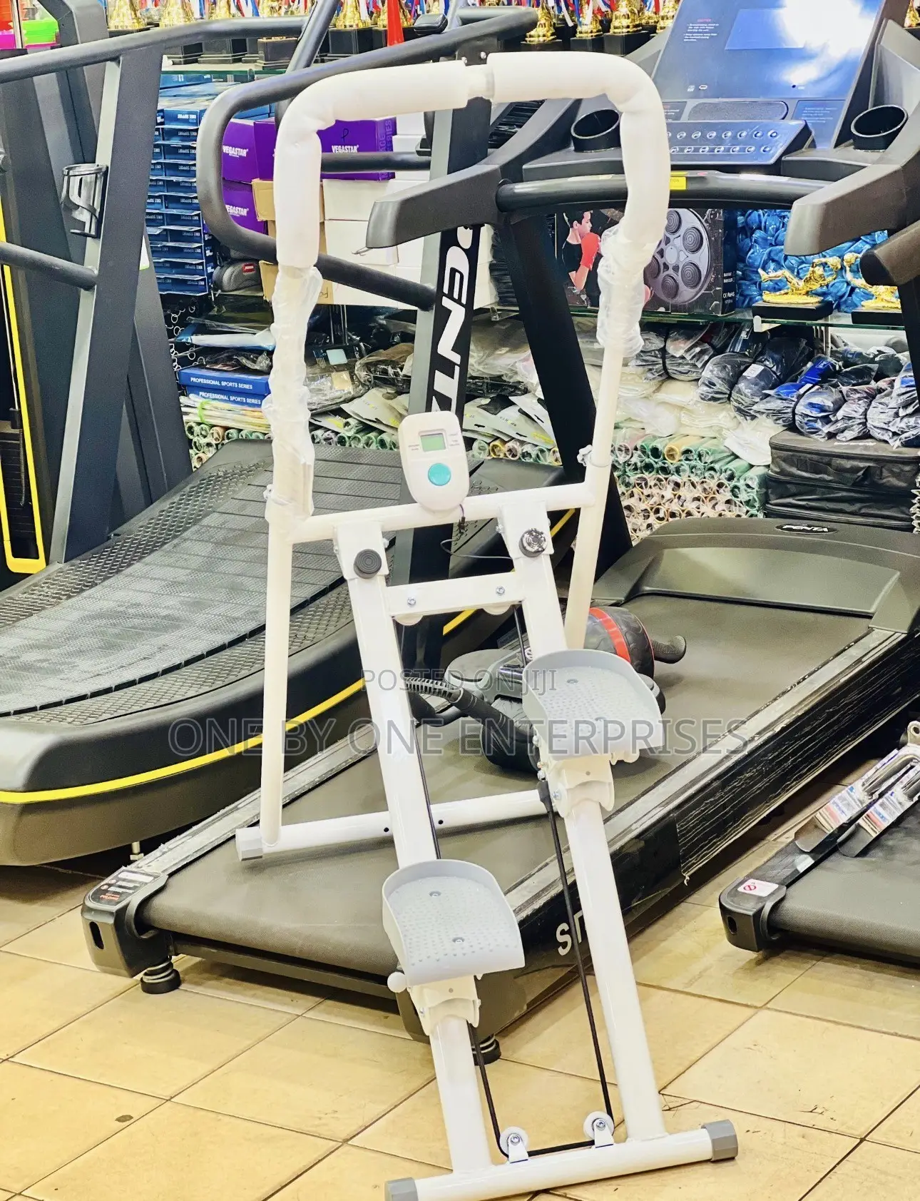 Foldable Vertical Stair Climber and Cardio Exercise Machine