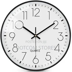 Quartz Medium Wall Clock 12'' Silent Non-Ticking Round Modern Clocks