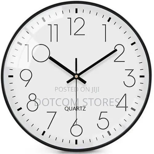 Quartz Medium Wall Clock 12'' Silent Non-Ticking Round Modern Clocks