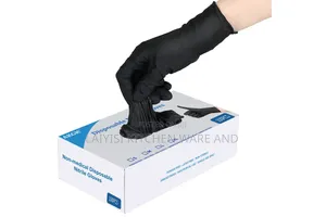 100Pcs Nitrile Disposable Gloves - Black