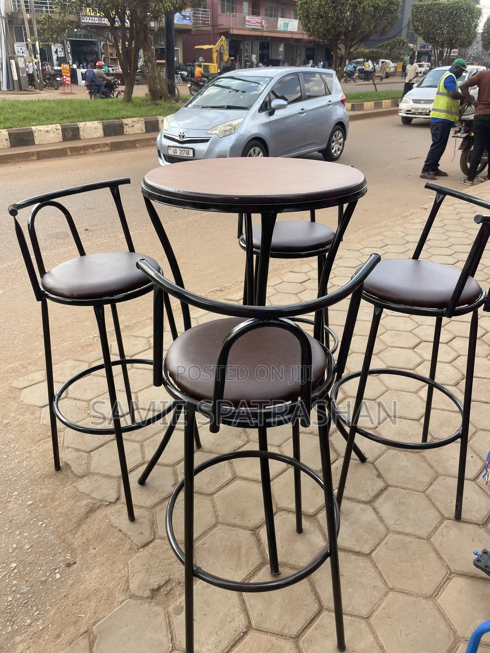 Dark Chocolate Bar Stool Set