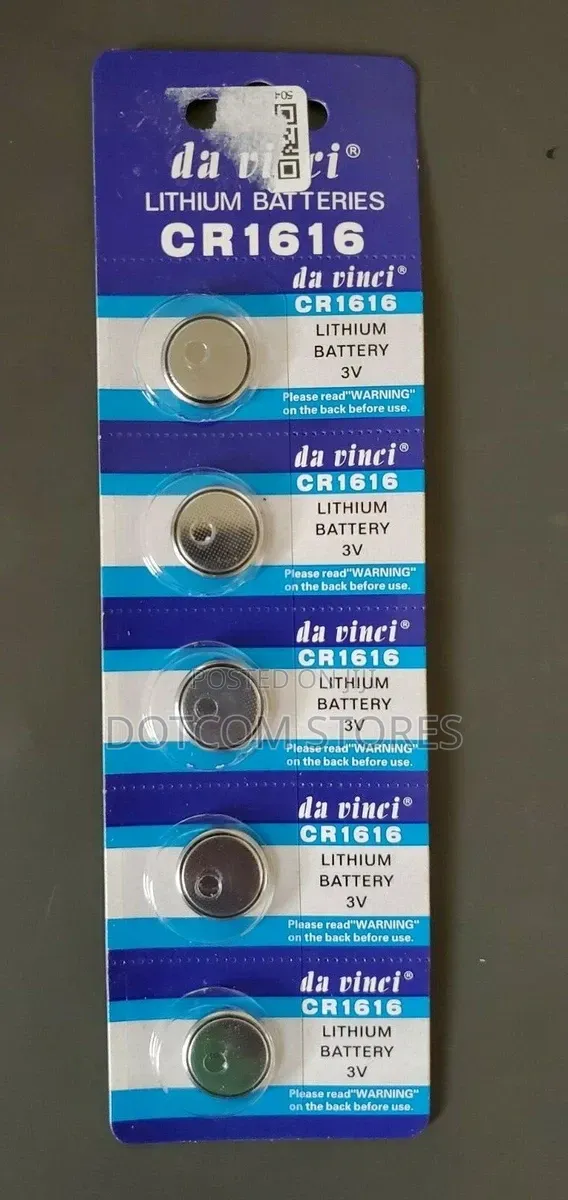 5pcs CR1616 Lithium Battery 3 Volt.