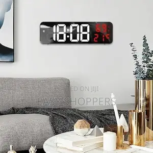 LED Digital Wall Clock Large Display Showing Time,date, Weekday