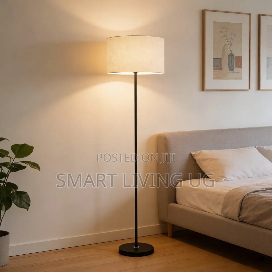 Simple Fabric Shade Floor Lamp - Perfect for Renters Students