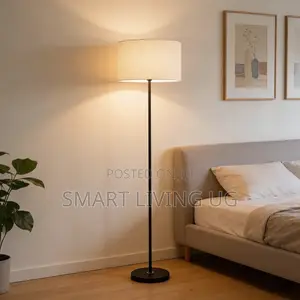Simple Fabric Shade Floor Lamp - Perfect for Renters Students