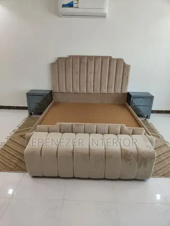 Stripped Beds in Cream