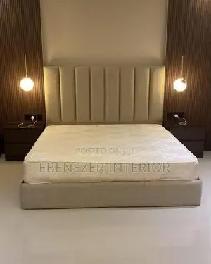 Stripped Beds in Cream