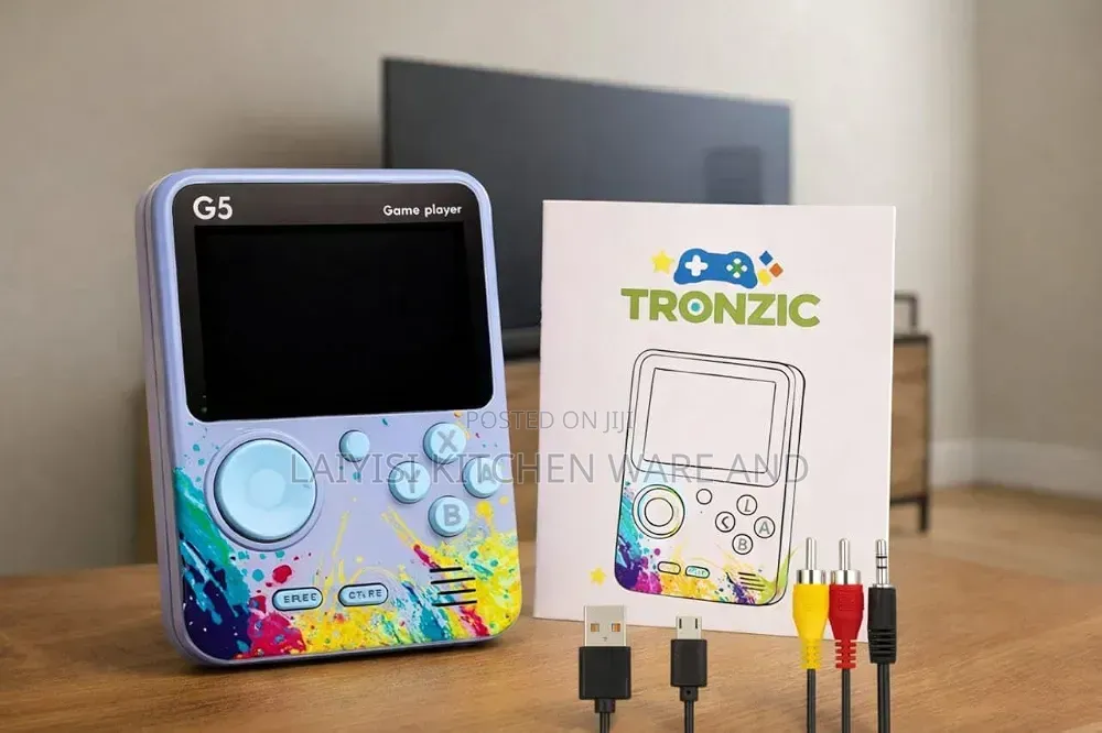 G5 Game Key Parsing Handheld Game Player, 5-Inch Display Rechargeable