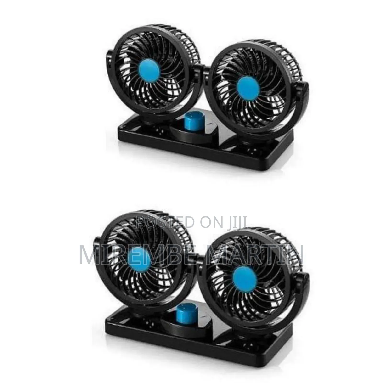 Dual-Head Wireless Car Fan