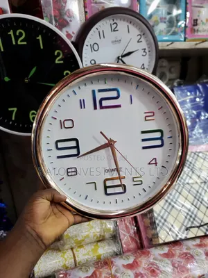 12-Inch Silent Quartz Wall Clock Featuring a Rose Gold Frame