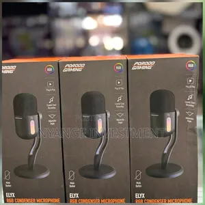 Porodo Gaming Elyx RGB Condenser Microphone With Noise Suppress Button