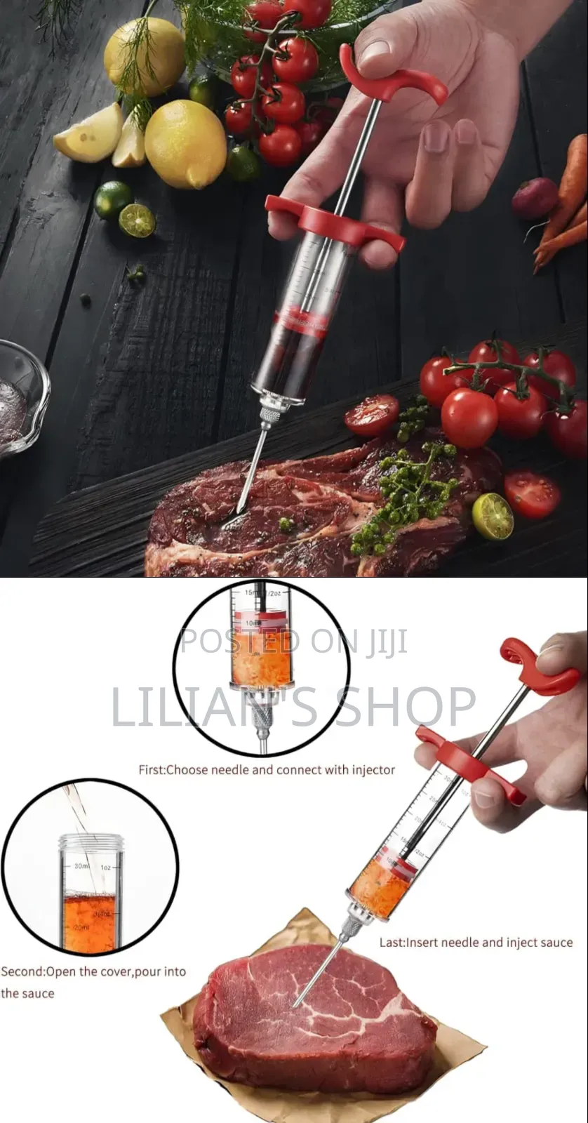 Kitchen Meat Injector Syringe