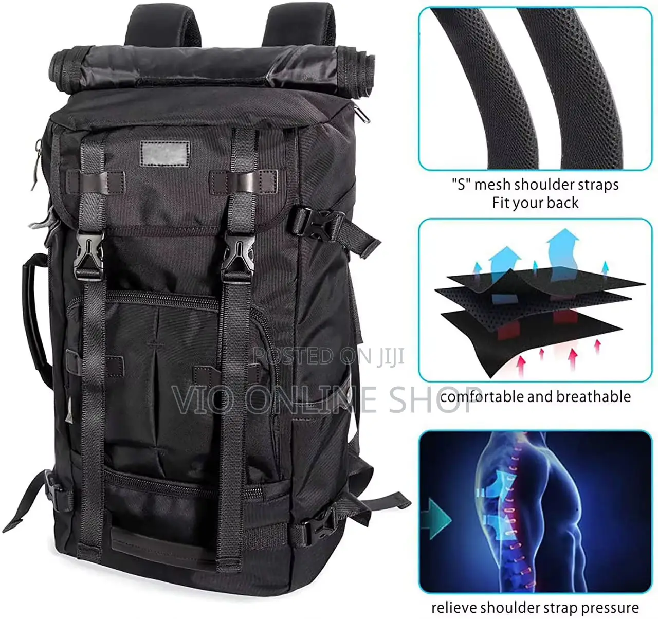 Hiking, Travel and Luggage Bag