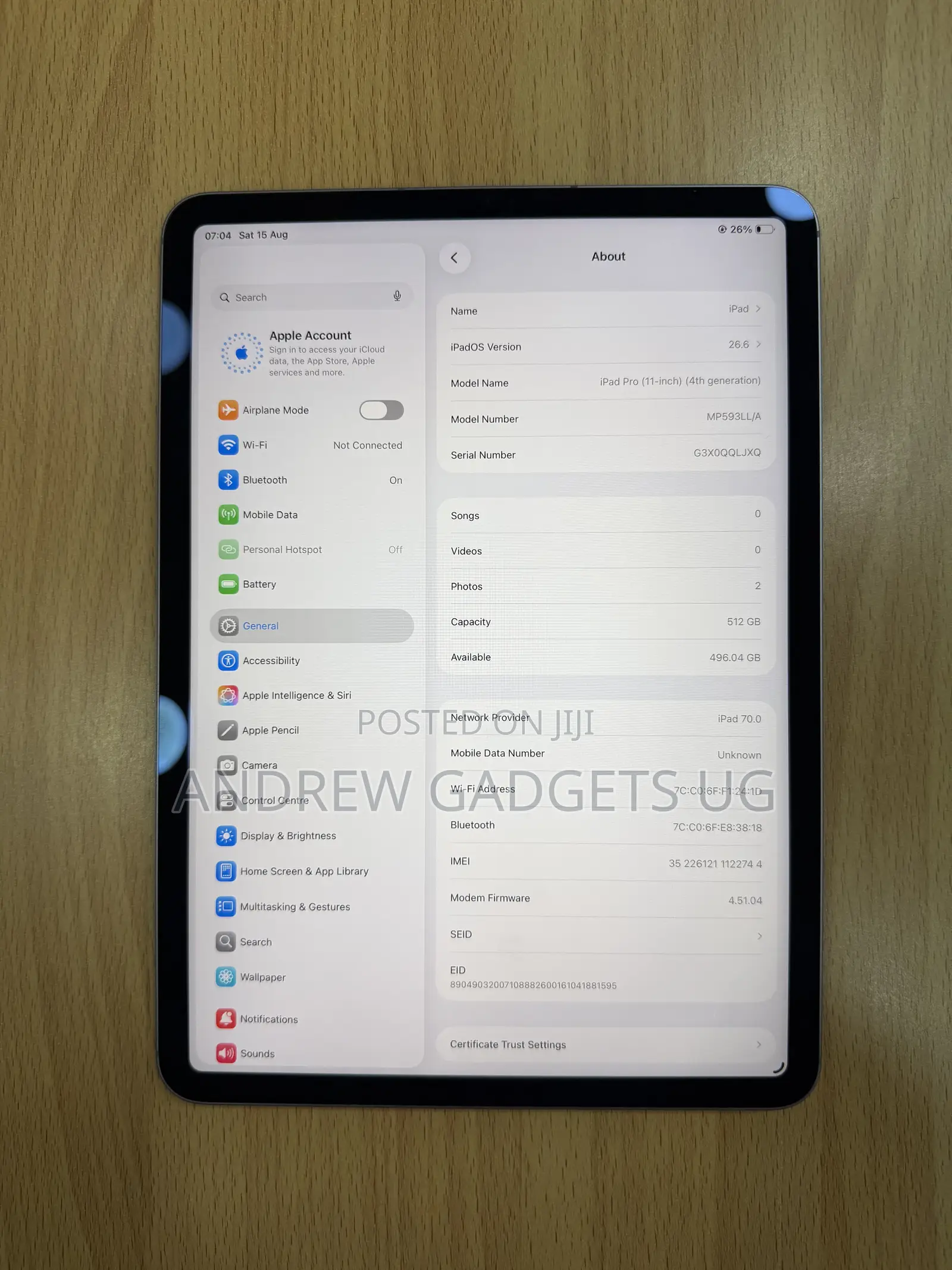 Apple iPad Pro 11 (2022) 512 GB Gray