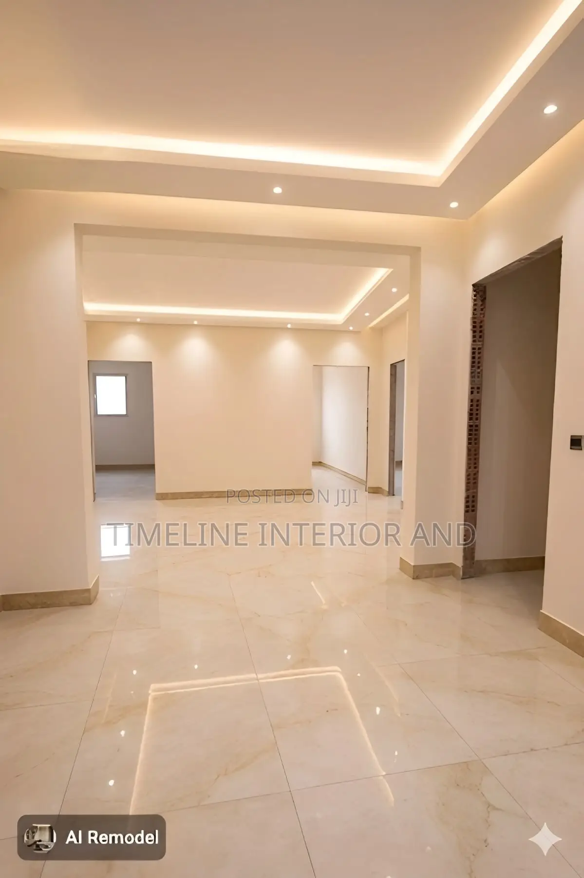 Luxury Gypsum Ceiling With LED Strip Lighting