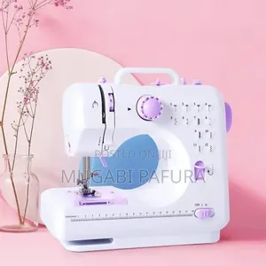 White and Lavender Compact House Hold Sewing Machine