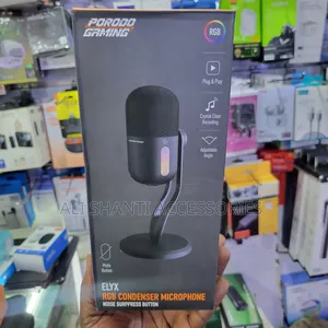 USB-C RGB Condenser Microphone With Noise Surpress Button