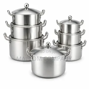 7-Piece Stainless Steel Cooking Pot Set