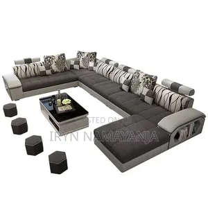 Long Sectional U Shapped Sofa Set
