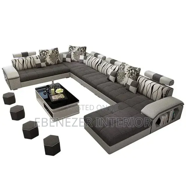 Long Sectional U Shapped Sofa Set