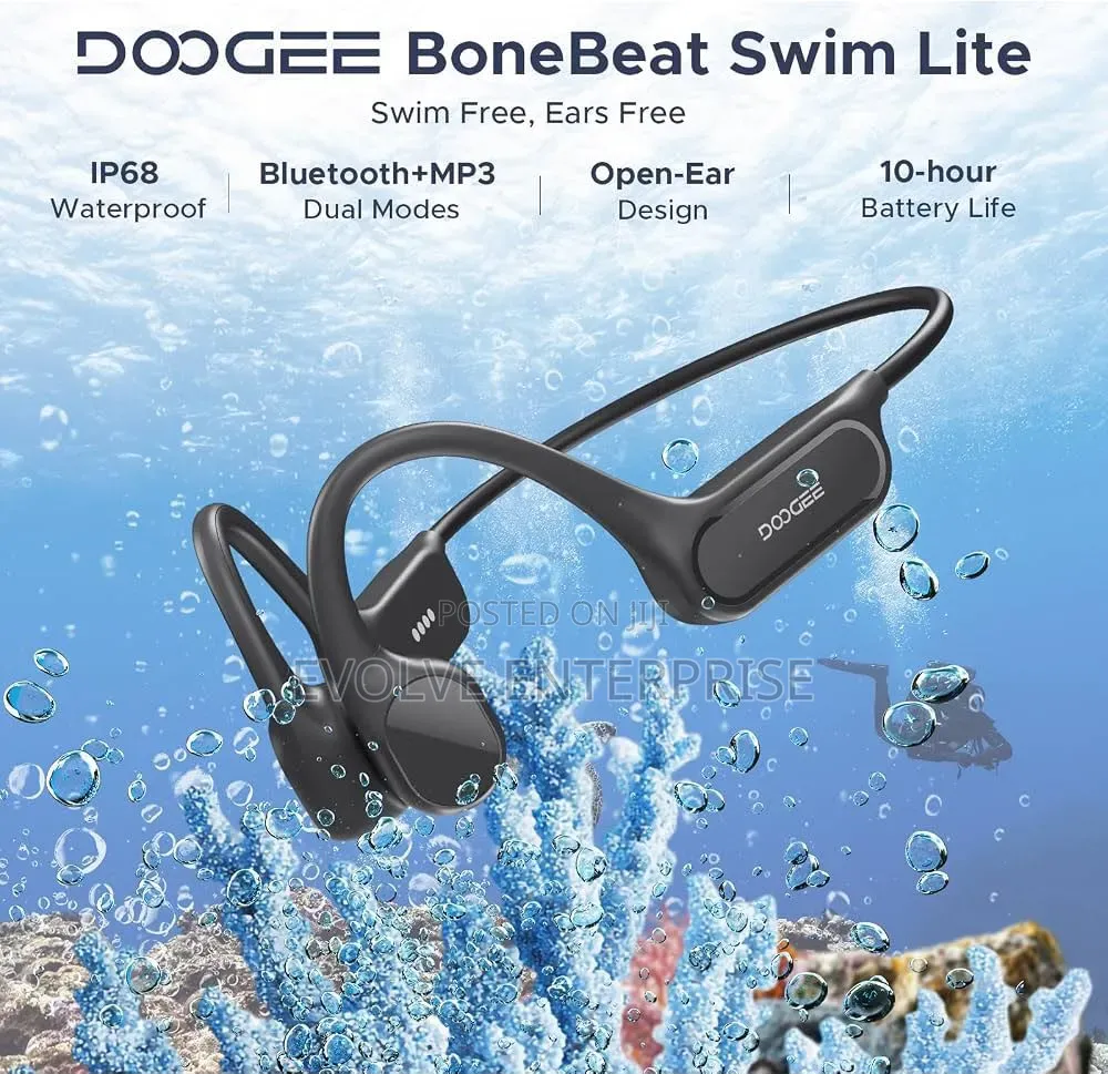 IP68 Waterproof Bone Conduction Headphones, Bluetooth 5.4,10H Battery