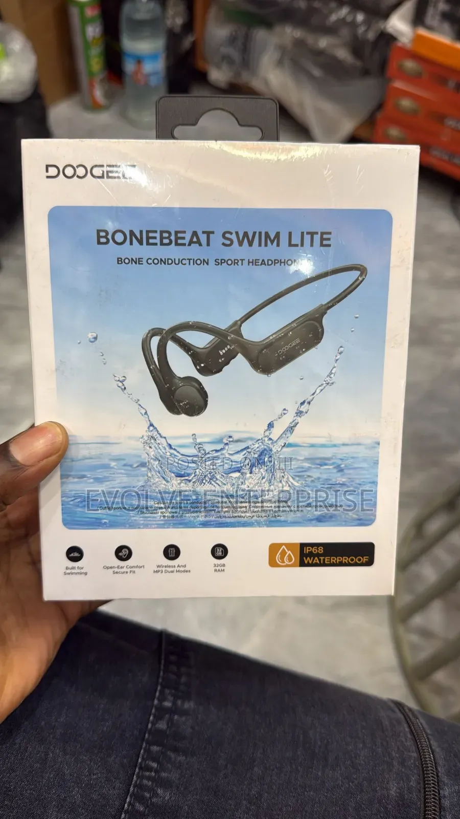 IP68 Waterproof Bone Conduction Headphones, Bluetooth 5.4,10H Battery