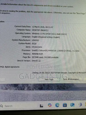 Laptop Lenovo IdeaPad 1 4GB Intel Celeron SSD 140GB