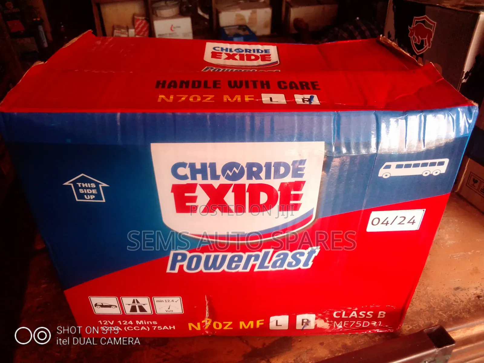 Battery N70Z 75AH Chloride Exide
