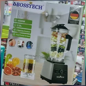 Bosstech Blender 2in1 With a 2.5l and a Powerful 4500w Motor