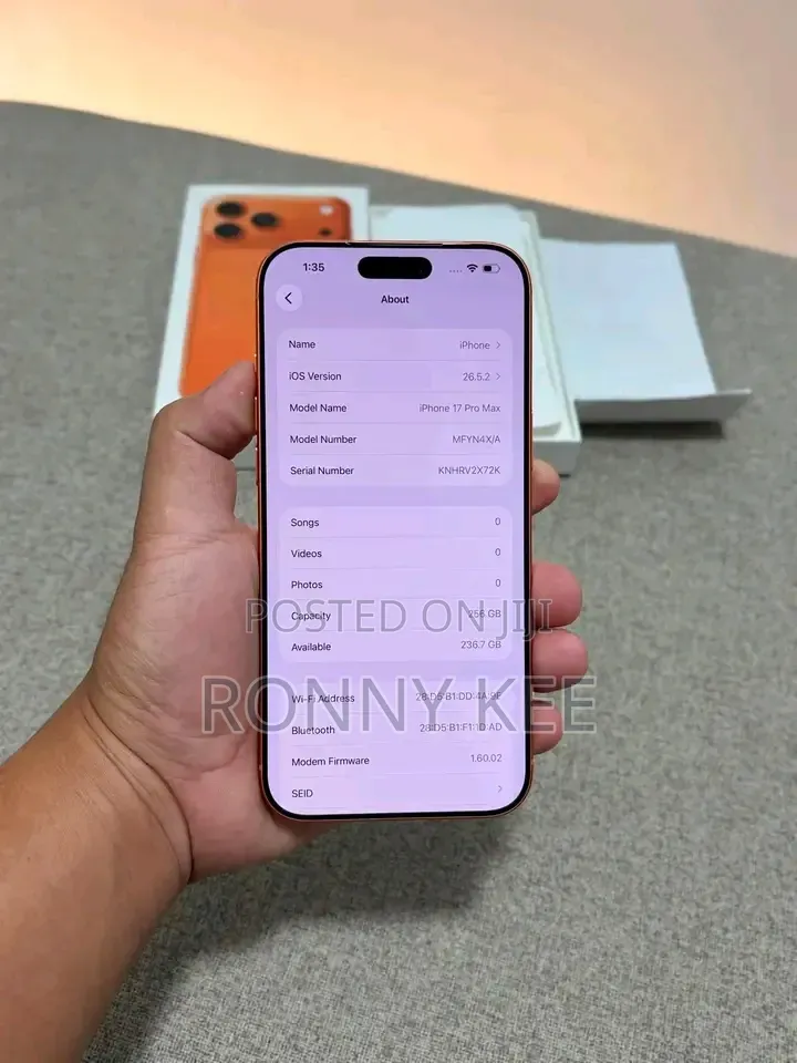 New Apple iPhone 17 Pro Max 256 GB Orange