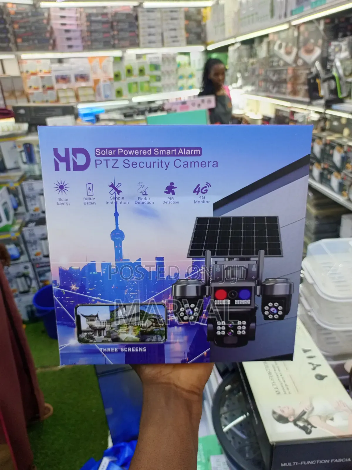 Solar-Powered Smart Alarm PTZ Security Camera