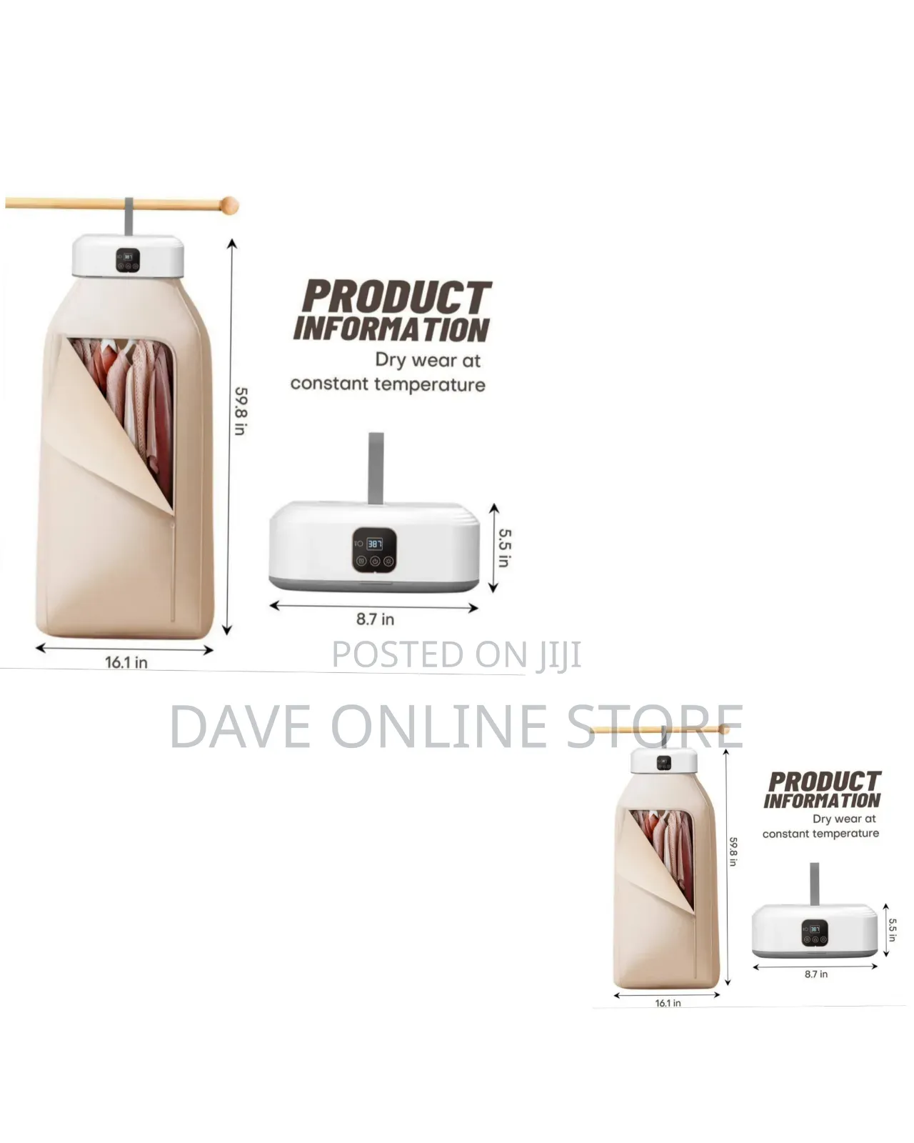 Compact, Foldable Portable Electric Clothes Dryer