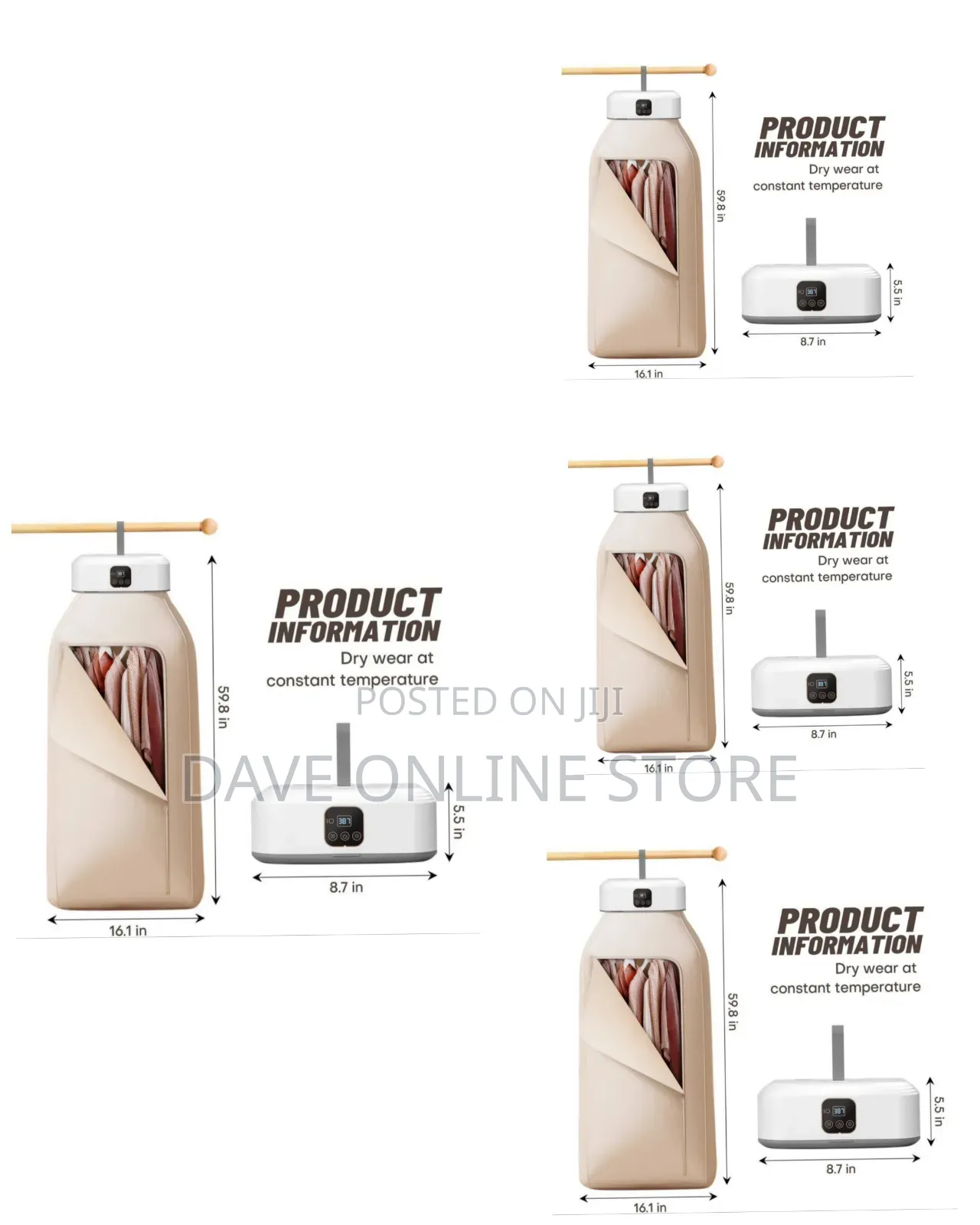Compact, Foldable Portable Electric Clothes Dryer
